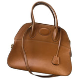 Lancel camel leather handbag