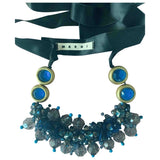 Marni blue metal necklaces