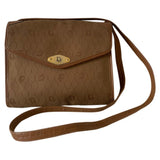 Dior brown cloth clutch bag