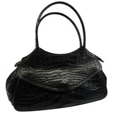 Prada black alligator handbag