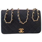 Chanel black leather handbag