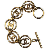 Chanel cc gold gold plated bracelets