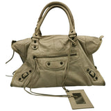 Balenciaga city beige leather handbag
