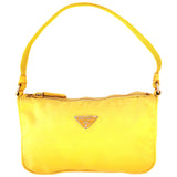 Prada tessuto  yellow synthetic handbag