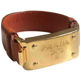 Prada orange leather bracelets