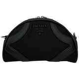 Prada black cloth clutch bag
