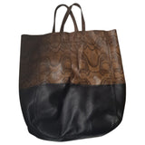 Celine cabas brown python handbag