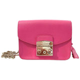 Furla metropolis pink leather handbag