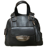 Lancel adjani black leather handbag