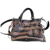 Lancel 1er flirt brown leather handbag