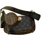 Louis Vuitton multi pochette accessoires brown cloth handbag