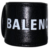 Balenciaga black leather bracelets