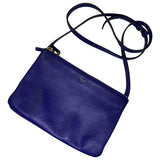 Celine trio blue leather handbag