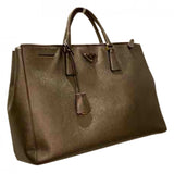 Prada galleria gold leather handbag