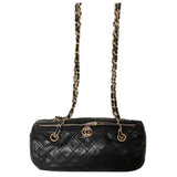 Chanel black leather handbag