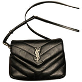 Saint Laurent loulou black leather handbag