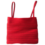 Pleats Please red polyester handbag
