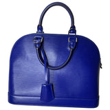 Louis Vuitton alma blue leather handbag