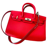 Hermès birkin tiny red leather handbag