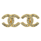 Chanel cc gold gold plated earrings