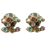 Chanel cc multicolour metal earrings