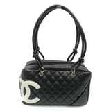 Chanel cambon black leather handbag