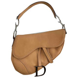 Dior saddle camel leather handbag
