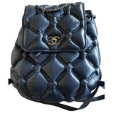 Chanel navy leather backpacks