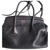 Prada black leather handbag
