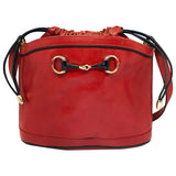 Celine red leather handbag