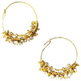 Gas yellow gold plated earrings