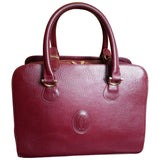 Cartier burgundy leather handbag