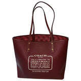 Coach burgundy leather handbag