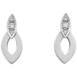 Cartier silver white gold earrings