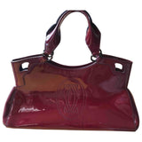 Cartier marcello burgundy patent leather handbag
