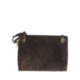 Salvatore Ferragamo brown suede handbag