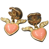 Chanel cc multicolour metal earrings