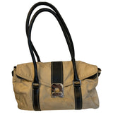 Prada khaki cloth handbag
