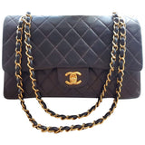 Chanel timeless/classique brown leather handbag