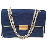 Chanel blue cloth handbag