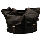 Prada tessuto  black cloth handbag