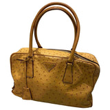 Prada mirage beige ostrich handbag
