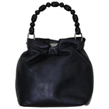 Dior lady perla black leather handbag