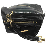Jil Sander black patent leather handbag