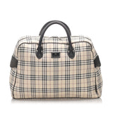 Burberry brown cloth travel bag