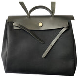 Hermès herbag black cloth handbag