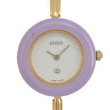 Gucci white gold plated watch