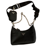Prada re-edition black synthetic handbag
