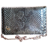 Dior beige python clutch bag