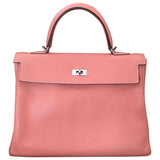 Hermès kelly 35 pink leather handbag
